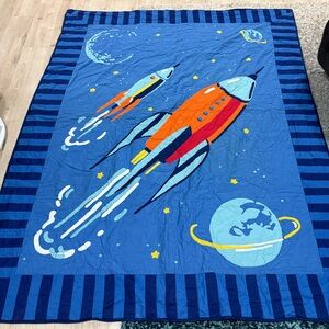 Garnet Hill rocket Quilt, twin- like new- rare!